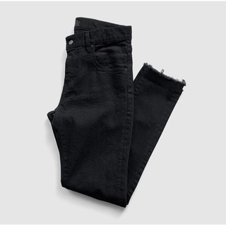 JEAN ÔM SKINNY basic - QUẦN denim dài đen CHUỘT TRẮNG