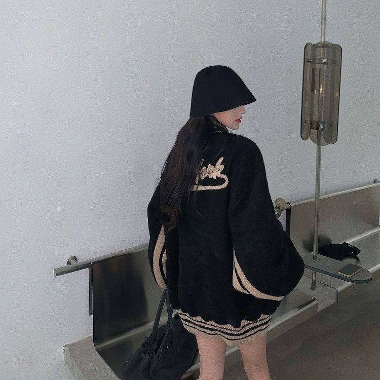 Jiashucheng Áo Khoác Lót Lông Cừu Dày Dặn Phong Cách Mỹ Cổ Điển Thời Trang Thu Đông Mới Cho Nữ