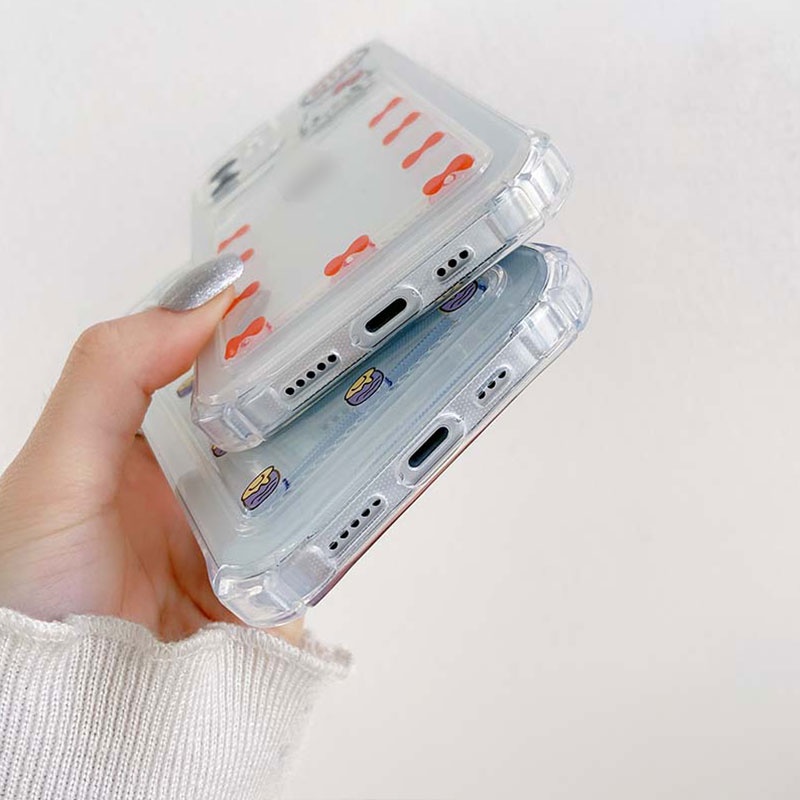 Ốp điện thoại TPU silicon mềm có ngăn đựng thẻ hình gấu Winnie cho Iphone11 12 Pro Promax 6 6s 7 8 Plus X Xs Xr