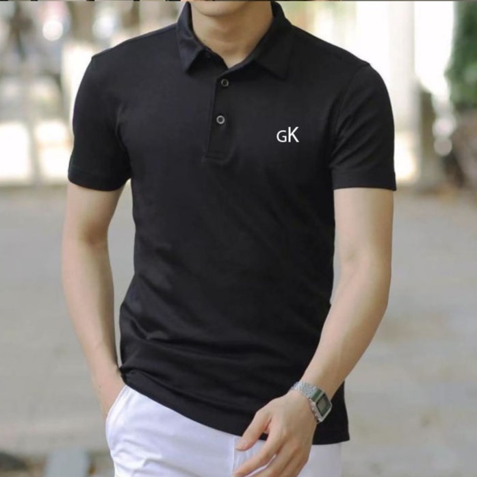 Áo Polo Nam Trơn Văn Phòng Trẻ Trung In Họa TIết Chữ GK Zenkonam MEN TOP 241V2