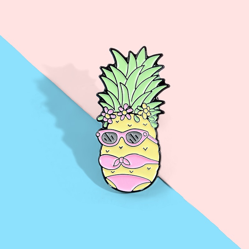 Huy hiệu cài áo hình quả dứa bikini độc đáo thời trang