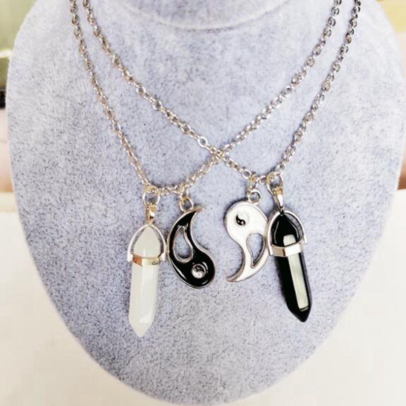 Bộ 2 Vòng Cổ Choker Bằng Đá Tự Nhiên Phong Cách Hiphop Thời Trang Cho Cặp Đôi