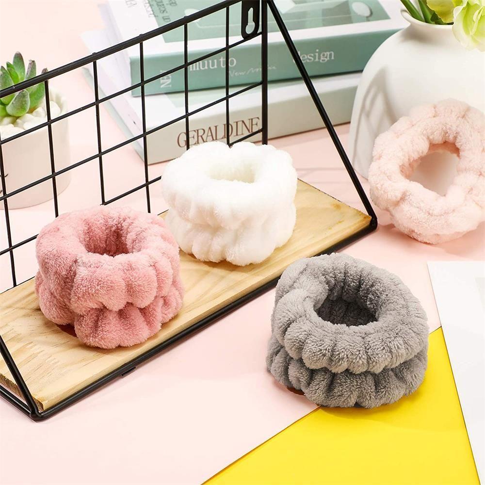 Vòng Tay Rửa Mặt Màu Trắng Vải Vi Sợi Mềm Mại Thấm Hút Tốt Ngăn Ngừa Rửa Mặt MIHAN1