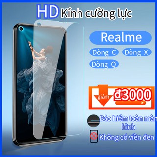 HD Kính Cường Lực Miếng dán màn hình Realme c1 c2 c3 c3i c11 c12 c15 17 c20 q q2 q2i x x2 x7 x50 qualcomm edition Pro phone screen protector protective film