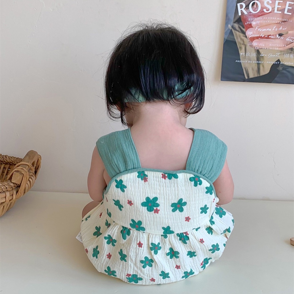 Đồ Áo Liền Quần In Hoa Cho Bé Mới Sinh