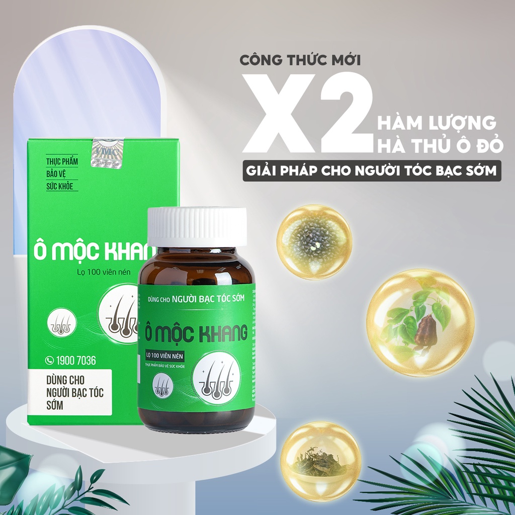 Viên Hà thủ ô Ô Mộc Khang - giảm tóc bạc, kích thích mọc tóc - Trọng lượng 200g