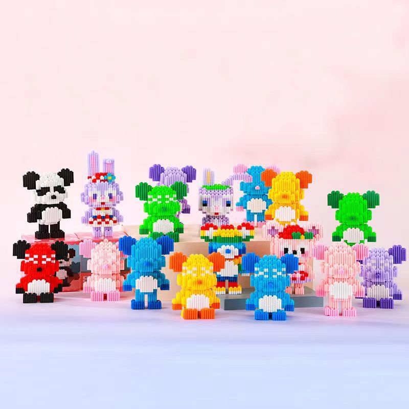 Mô hình lắp ráp 3d mini bộ xếp hình ghép 50 nhân vật cho bé trẻ em thông minh Gôn đồ chơi