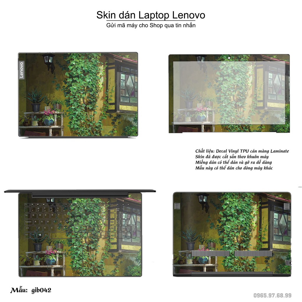 Skin dán Laptop Lenovo in hình Ghibli Nhật Bản (inbox mã máy cho Shop)