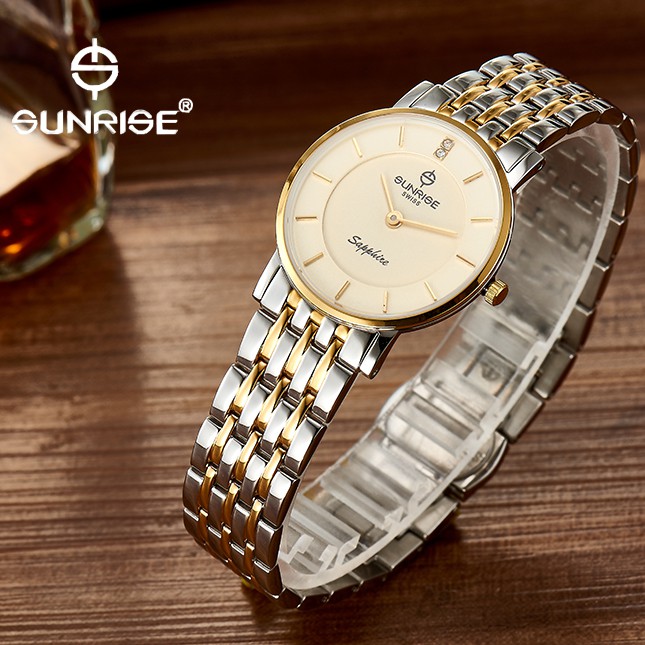Đồng hồ nữ siêu mỏng Sunrise DL736SWB và DL737SWB kính Sapphire chống xước - Fullbox | BigBuy360 - bigbuy360.vn