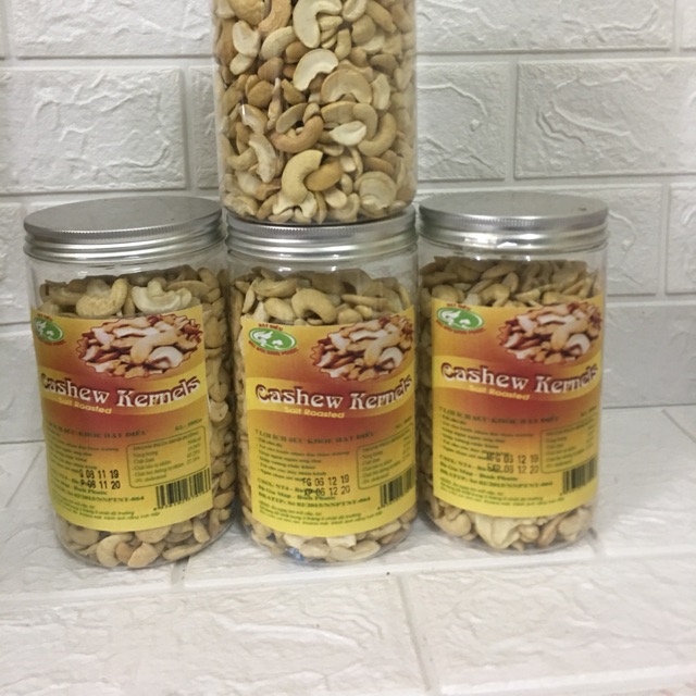 [Mã 11FMCGSALE1 giảm 10% đơn 250K] 500g Hạt điều vỡ sạch lụa rang chín k muối - hộp điều bình phước