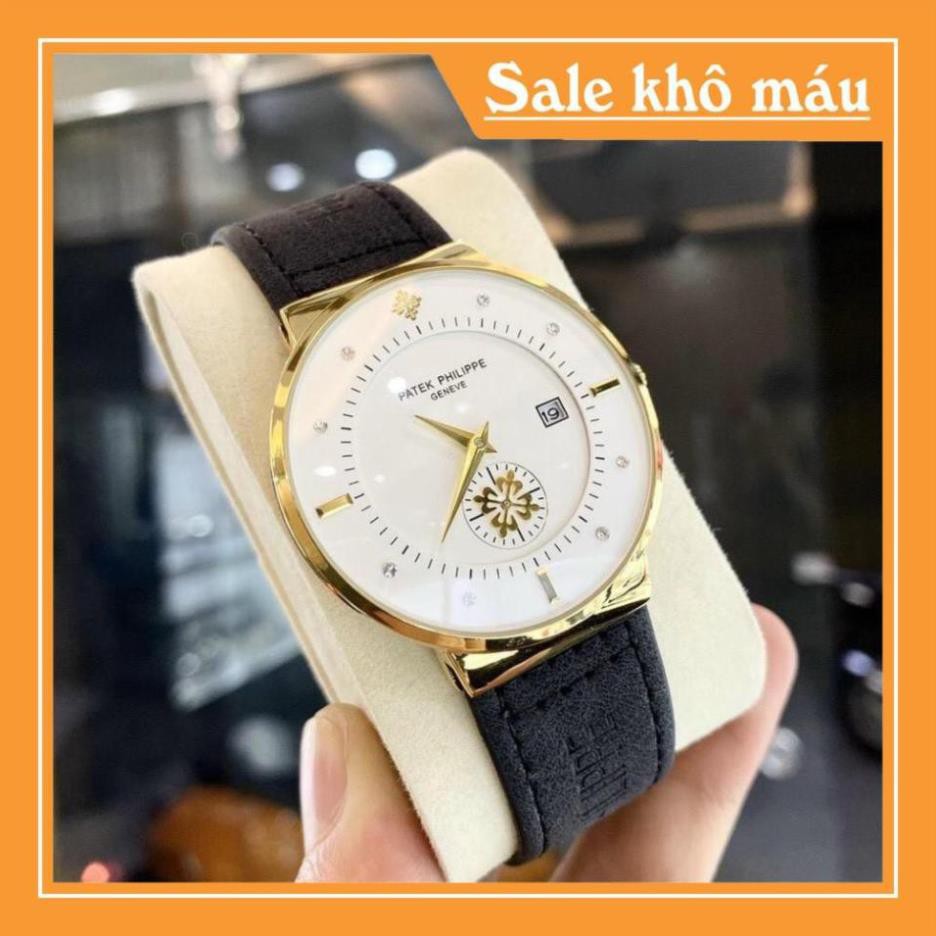 Đồng hồ Nam Patek philippe dây da mềm, kính chống xước, thẻ bảo hành 12 tháng - Patek