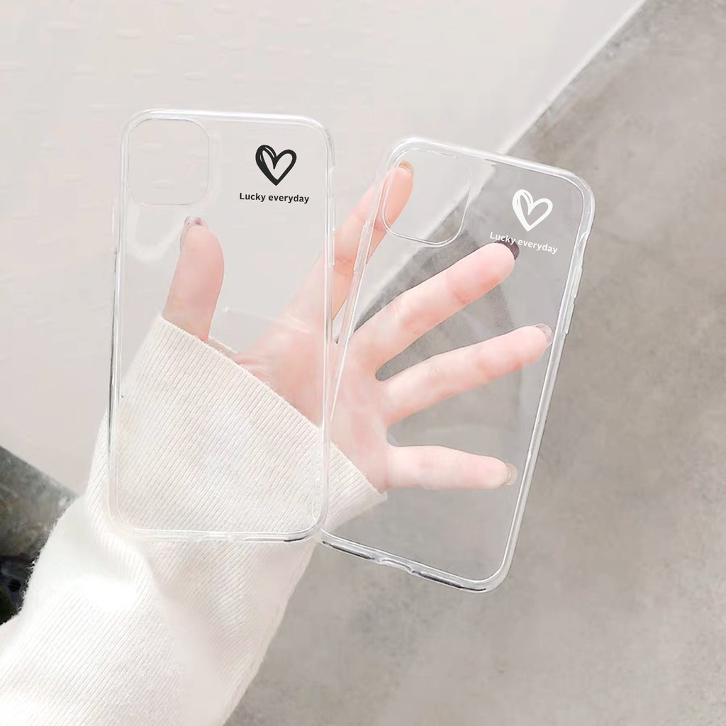 Ốp lưng iphone dẻo silicon trong suốt lucky cho ip 6 đến 13promax t95