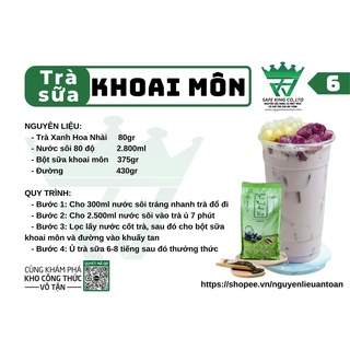 COMBO Trà Sữa Khoai Môn (Trà Xanh Hoa Nhài + Bột Sữa Khoai Môn) Pha 307 Ly