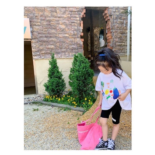 Áo Thun Cotton Ngắn Tay Dáng Rộng In Chữ Thời Trang Mùa Hè 48 Tiếng Cho Bé Gái