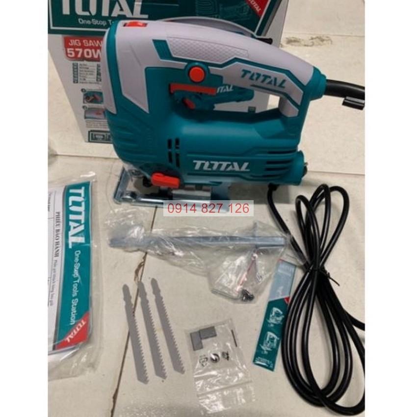 Máy cưa lọng Total TS206656, 570w tặng kèm 1 lưỡi cưa lọng, tốc độ không tải 800-3000 vòng/phút, Bh 6 tháng