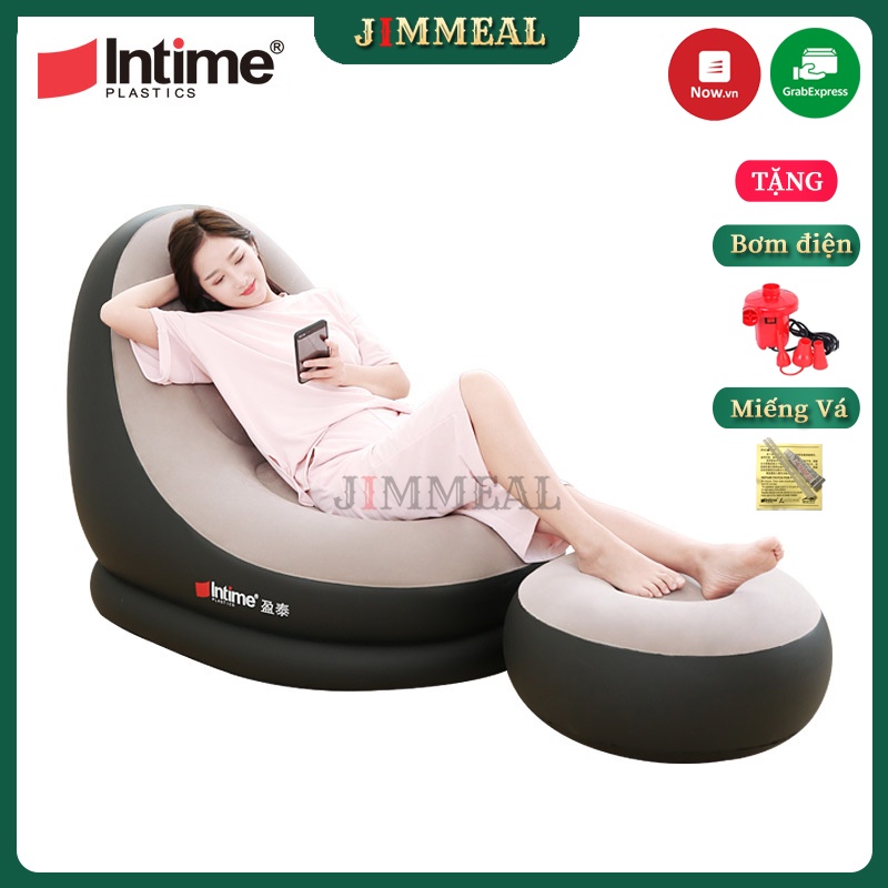 [Hàng Chính Hãng] Ghế Hơi, Ghế Đệm Hơi Tựa Lưng INTIME YT-125 Kèm Bơi Điện