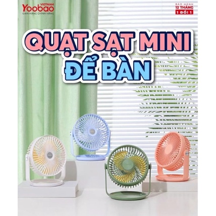 Quạt tích điện Yoobao 10000 mah F2 pro pin sạc 60h và 6400 mah 32h xoay 360 độ. Hàng chính hãng
