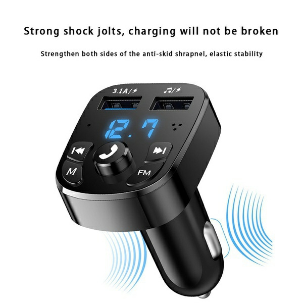 Tẩu Sạc Ô Tô CARRACING Sạc Ô Tô Bluetooth 5.0 Tốc Độ Nhanh 3.0 NÚT MENU VÀ FM nội thất phụ kiện và cũng là đồ chơi