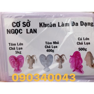 Khuôn làm rau câu chả hình tôm cá 400g 500g 1kg
