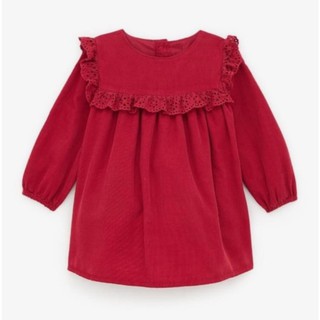 [FREESHIP] Váy nhung đỏ bé gái