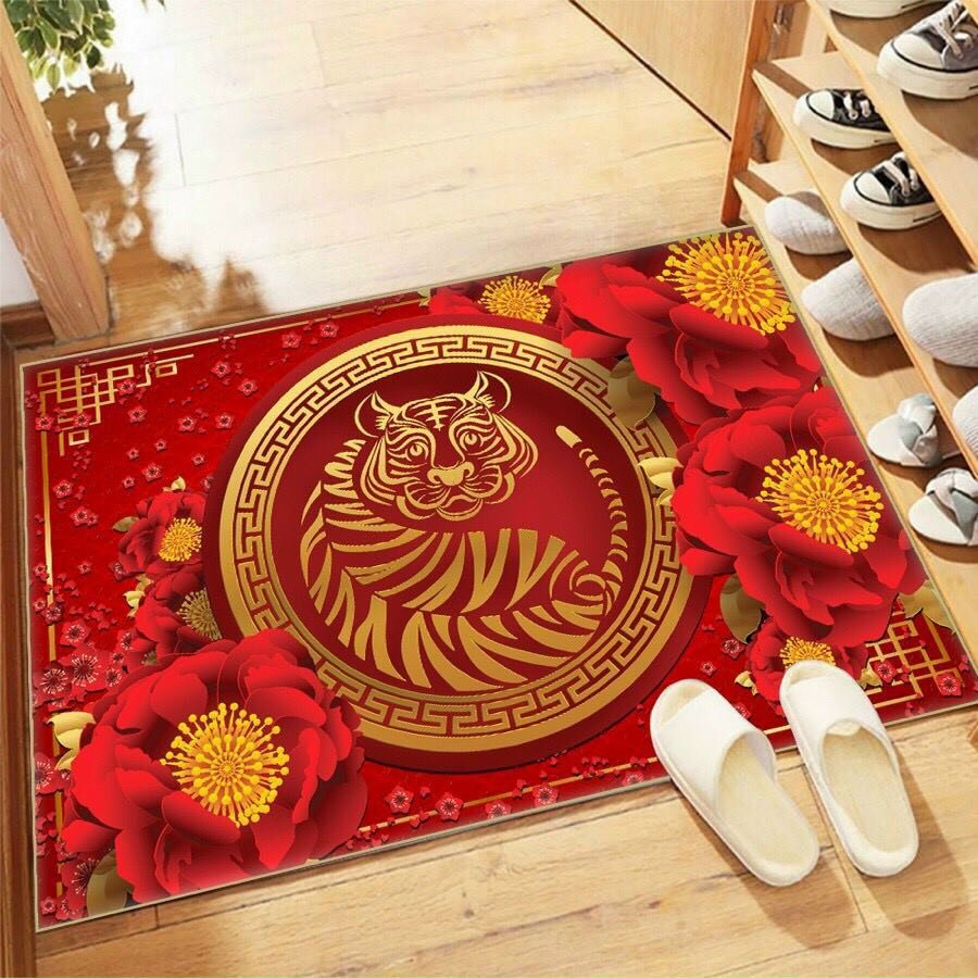 Thảm tết 2022 - Thảm lau chân 3D chống trơn trượt size 40*60cm