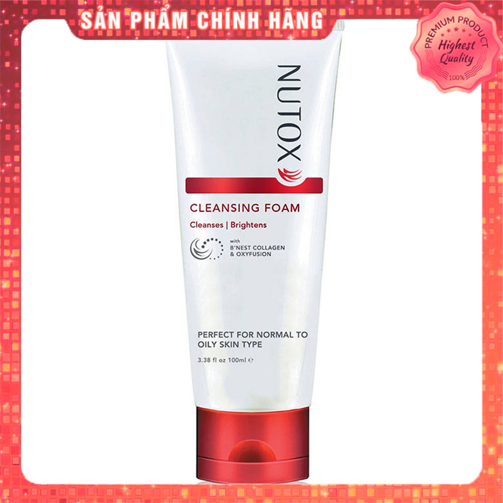 Sữa rửa mặt trẻ hoá tinh chất Collagen Tổ Yến Nutox 100ml