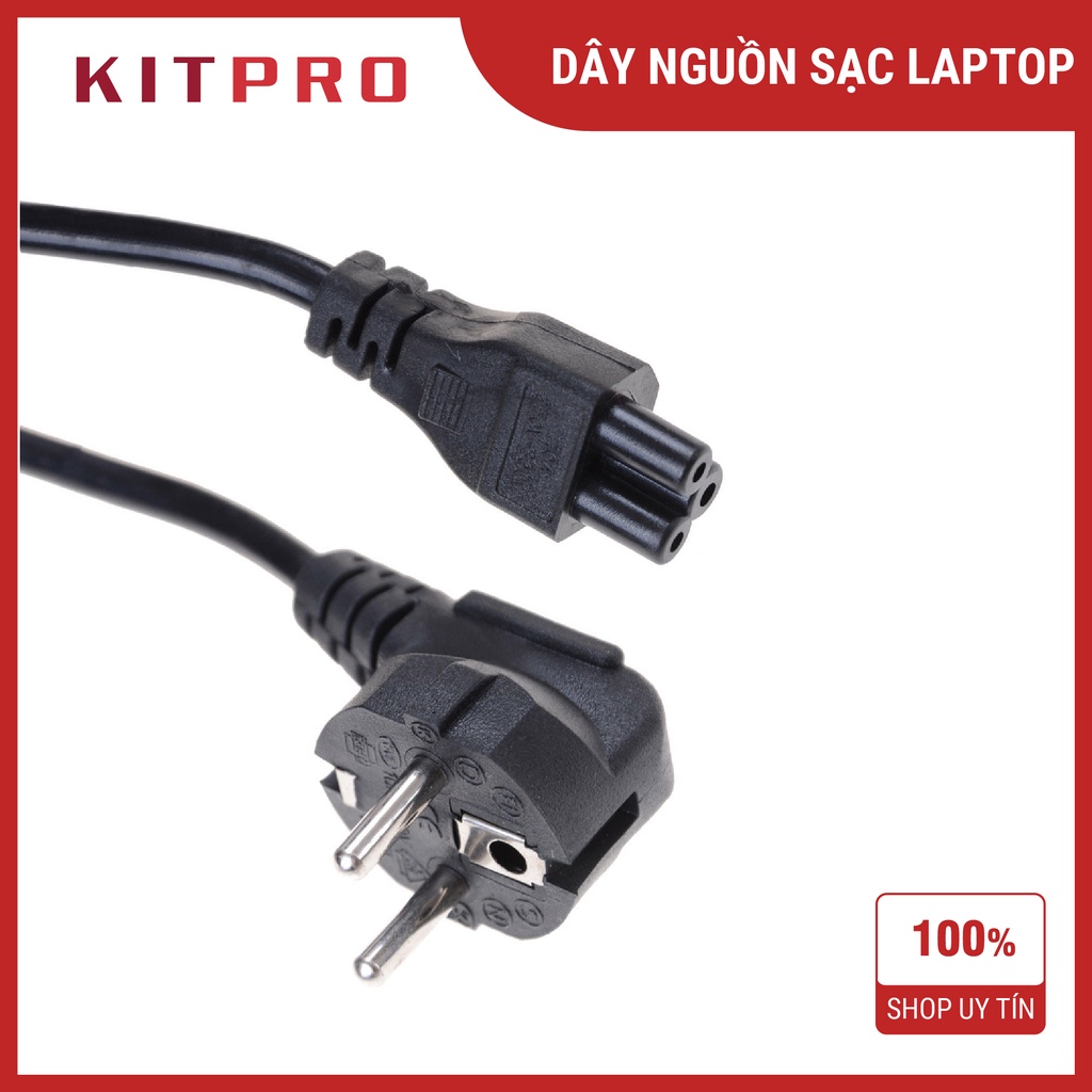 Dây nguồn cấp điện cho cục sạc laptop Dây sạc laptop 2 chấu 3 chấu 3 lỗ tròn loại tốt