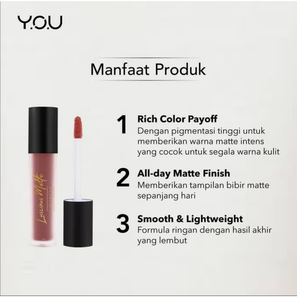 (Hàng Mới Về) Son Kem Lì You Luscious Lên Màu Chuẩn Đẹp | BigBuy360 - bigbuy360.vn