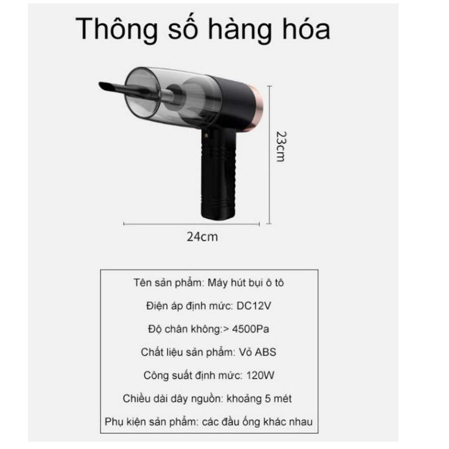 Máy hút bụi nước hoa khử mùi đa năng cho ô tô 2in1 - black edition