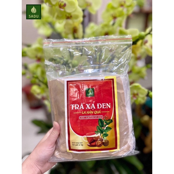 Combo 2 bịch trà túi lọc xạ đen la hán quả sadu mát gan-giải độc gan-thanh lọc cơ thể