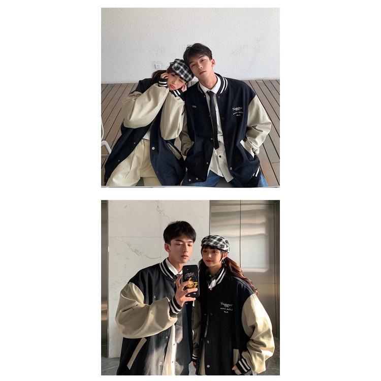 Áo khoác bóng chày Aokang phong cách hàn quốc cho nam nữ