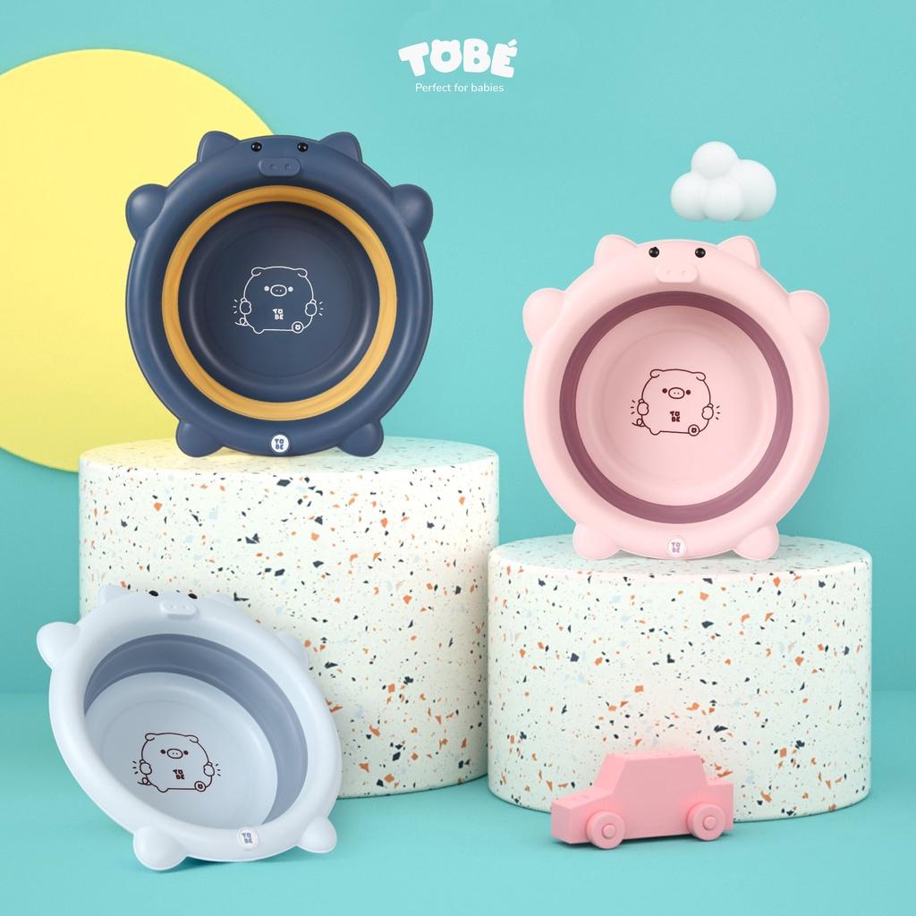 Chậu Rửa Mặt Gấp Gọn Tobé Chú Heo Ngộ Nghĩnh - Timikid - Chậu Vệ Sinh Cho Bé