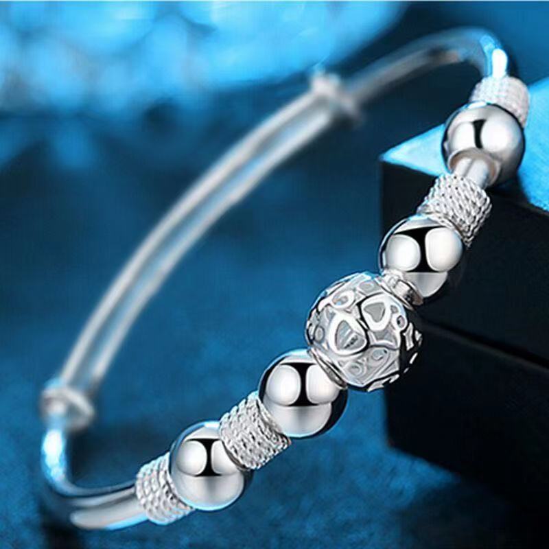 1 Vòng Tay Bạc May Mắn Sang Trọng Cho Nữ