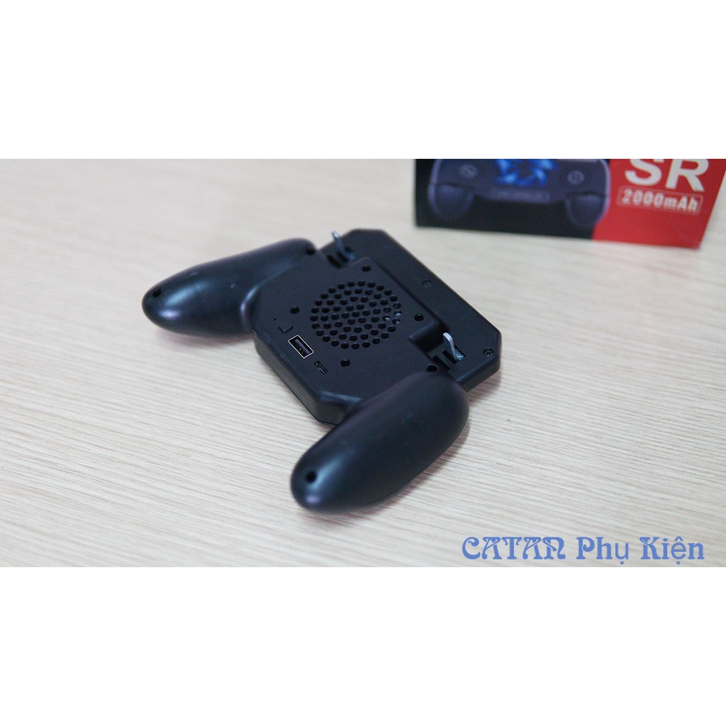 Tay cầm gamepad chơi game có nút bắn và quạt tản nhiệt SR - Chuyên PUBG ROS FF – PK05-GamepadSR