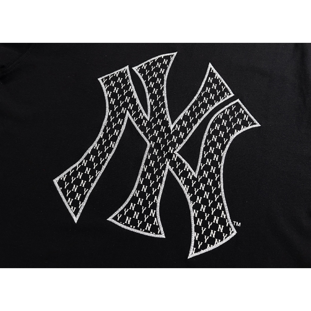 ❤❀  ❤ Áo Thun Cotton Ngắn Tay Thêu Họa Tiết MLB NY Cá Tính Cho Nam Nữ