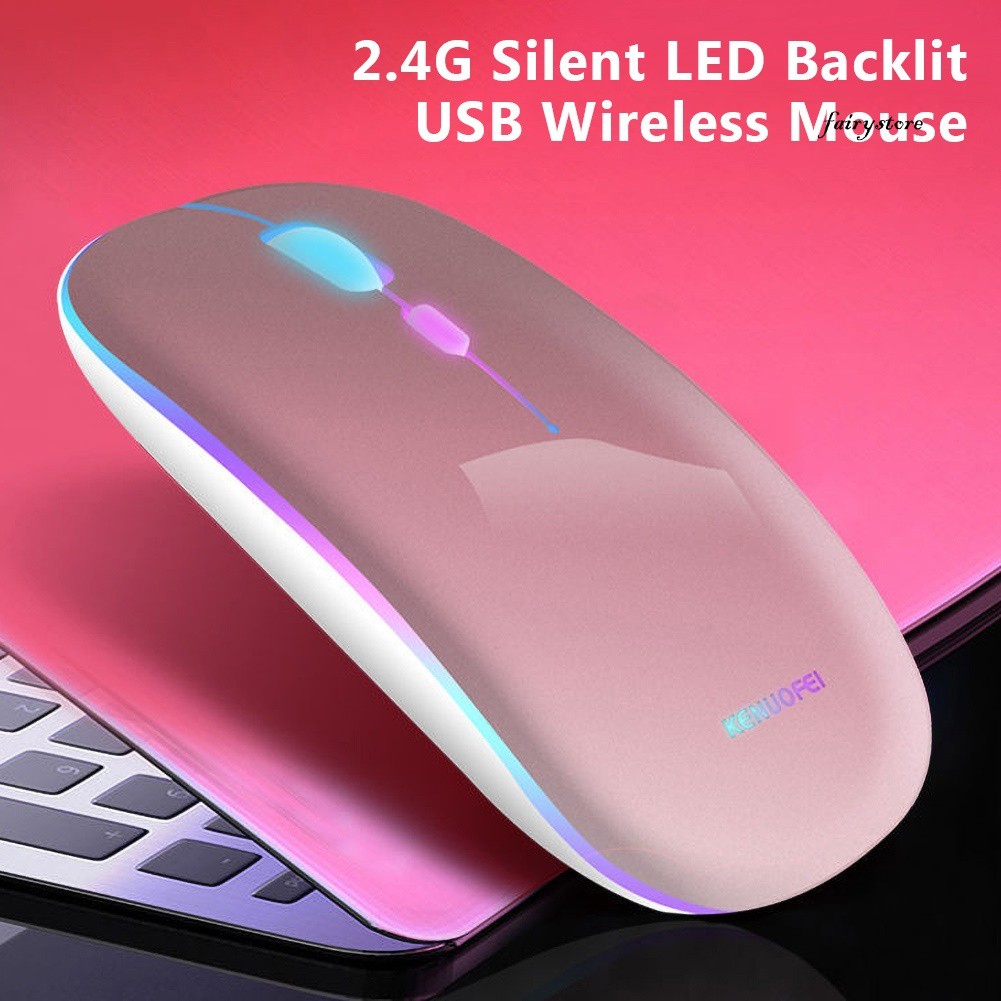 Chuột Gaming Fs + K1 Không Dây Có Đèn Led Nền 2.4g Cho Macbook Pc