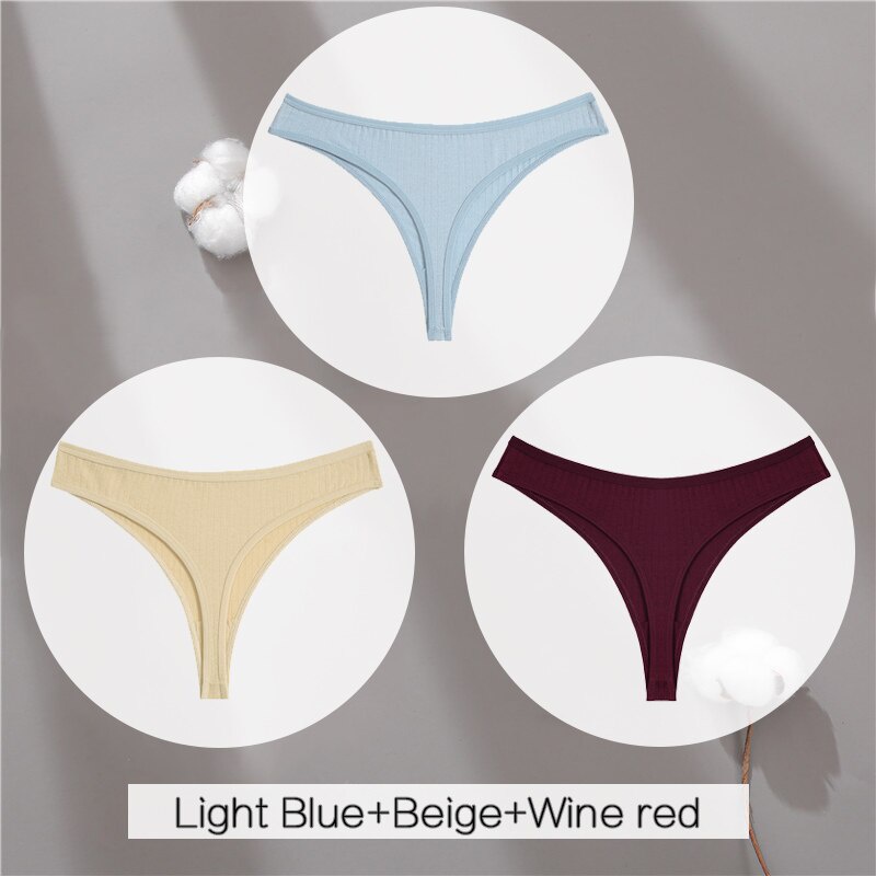 Bộ 3 quần lót cotton TAKETALK mềm lưng thấp thời trang mới cho nữ