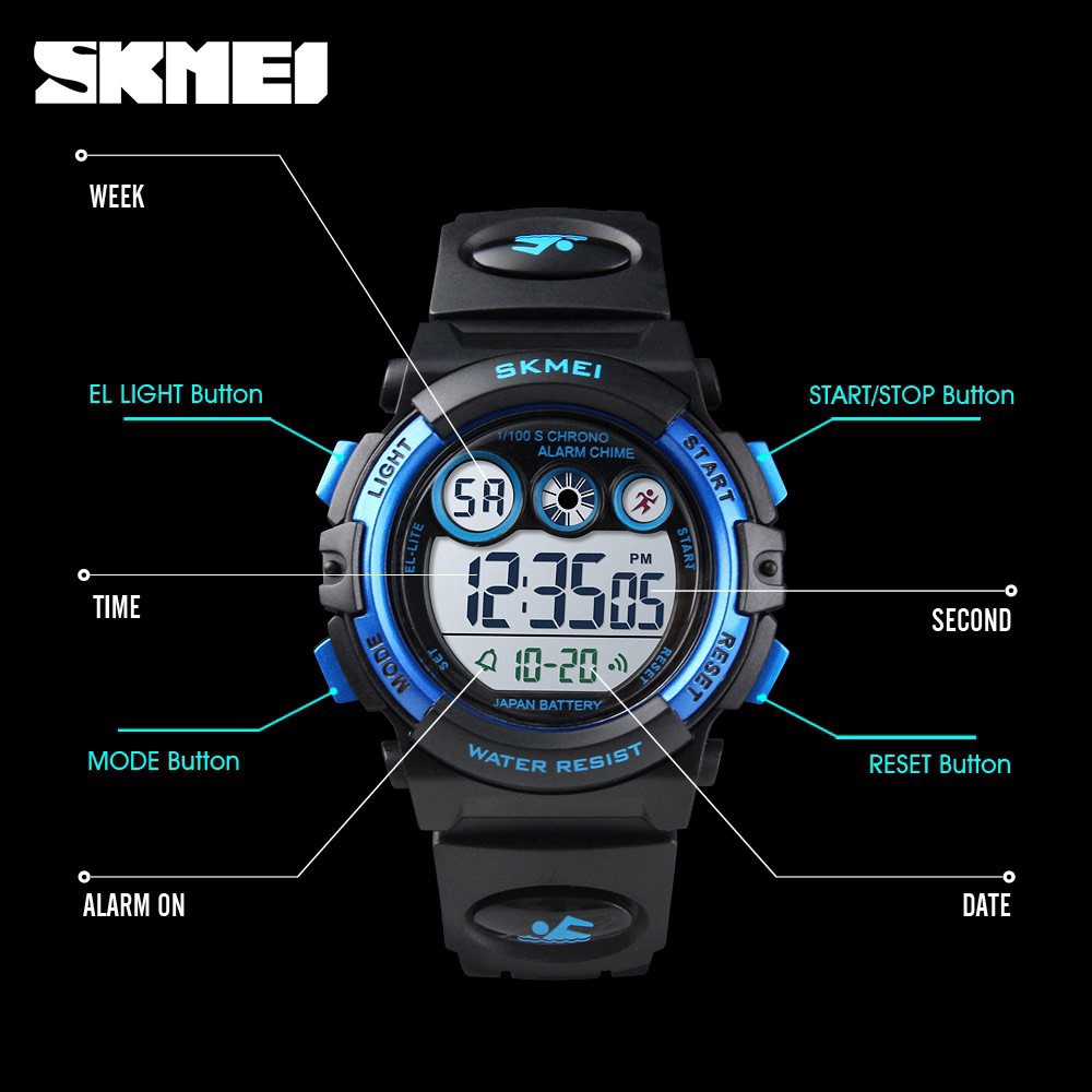 SKMEI 1451 Waterproof LED Digital Sports Watch For Kids | BigBuy360 - bigbuy360.vn