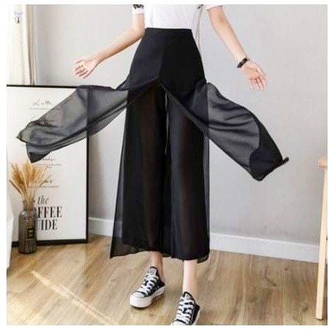 [HÀNG MỚI VỀ] QUẦN GIẢ VÁY ỐNG RỘNG XẺ TÀ THỜI TRANG NỮ (ẢNH THẬT) (QUẢNG CHÂU) | BigBuy360 - bigbuy360.vn