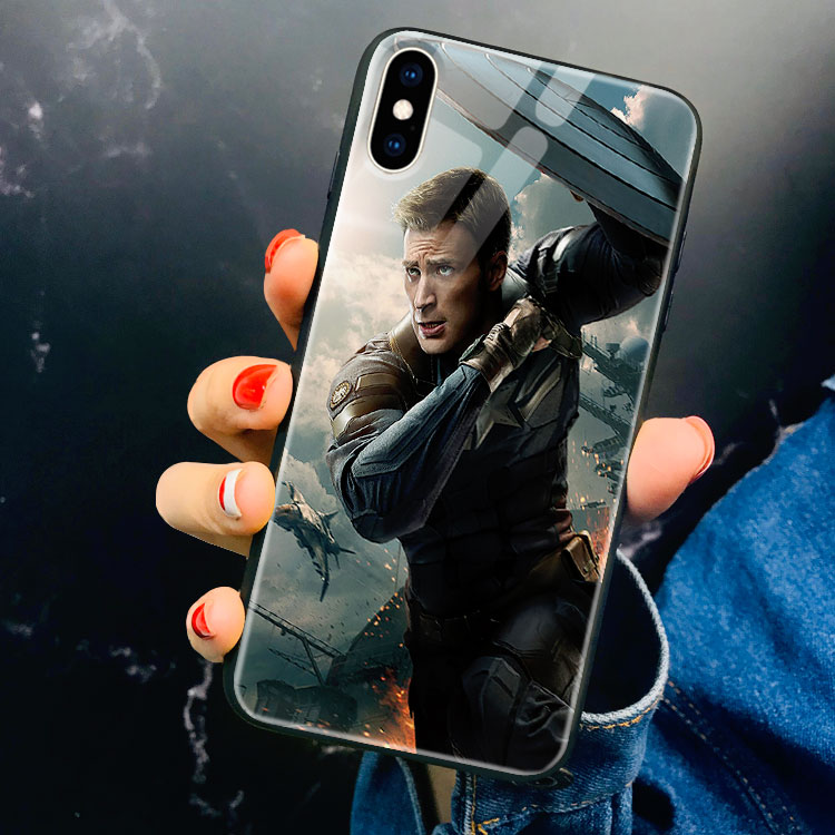 Ốp Đt Độc Iphone 11 Pro In Hình Captain America CASESPOT Cho 6 6S 7 8 Plus X Xs Xr 11 Pro Max 12 Min