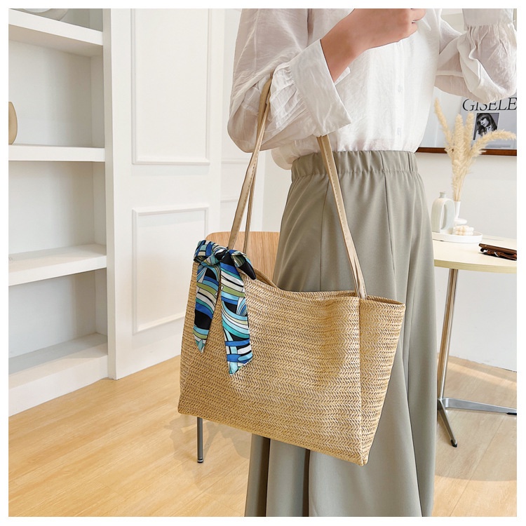 Túi Xách Đeo Vai Mùa Hè 2022 Có Khăn Lụa Thời Trang Cho Nữ