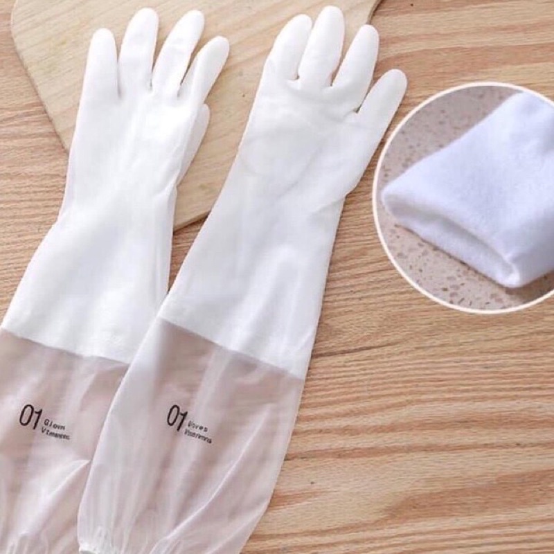 Găng tay lót nỉ dáng dài siêu dai