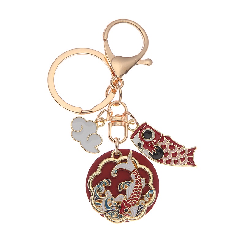 Móc Khóa Xe Hơi Hình Chú Thỏ Dễ Thương Phong Cách Trung Hoa