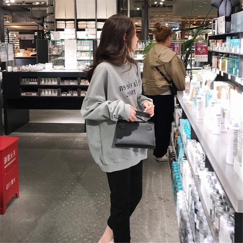HIIXIIVI Áo sweater Mỏng Tay Dài Cổ Tròn Dáng Rộng Thời Trang Mùa Thu Hàn Quốc 2022