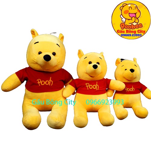 Gấu Bông Pooh Ngồi Cao Cấp - Gấu Bông City