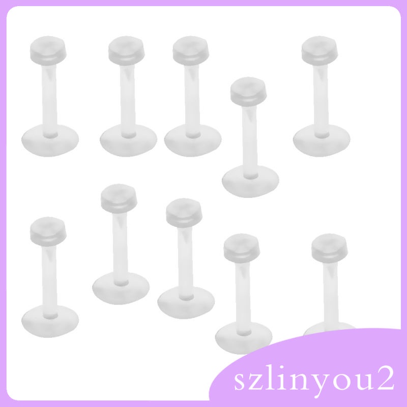 Set 10 khuyên mũi trong suốt đa năng không gây dị ứng