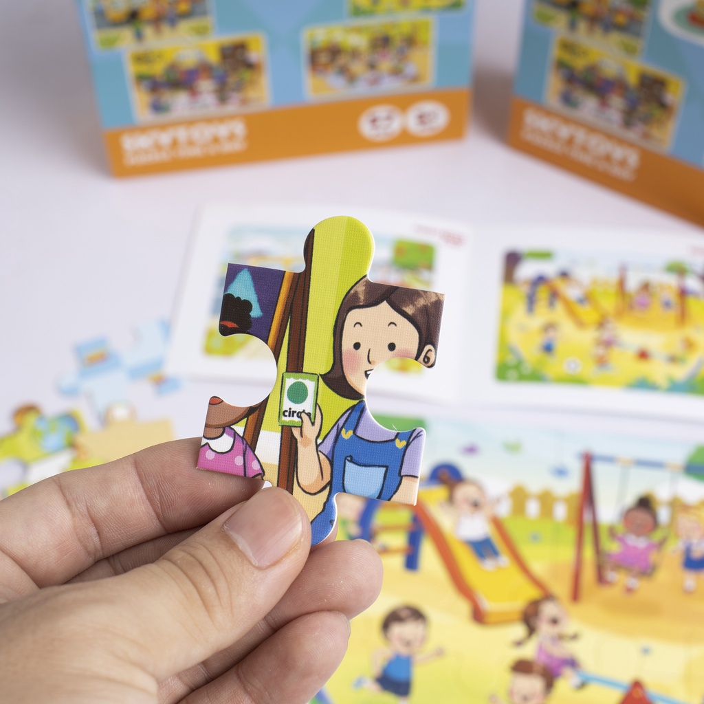 Bộ xếp hình thông minh, đồ chơi giáo dục lắp ghép puzzzle giúp bé phát triển tư duy, trí tưởng tượng