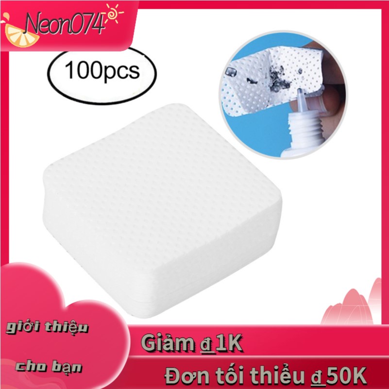 [Hàng mới về] 100 Bông tẩy lau sạch miệng chai chất liệu cotton Lithium067