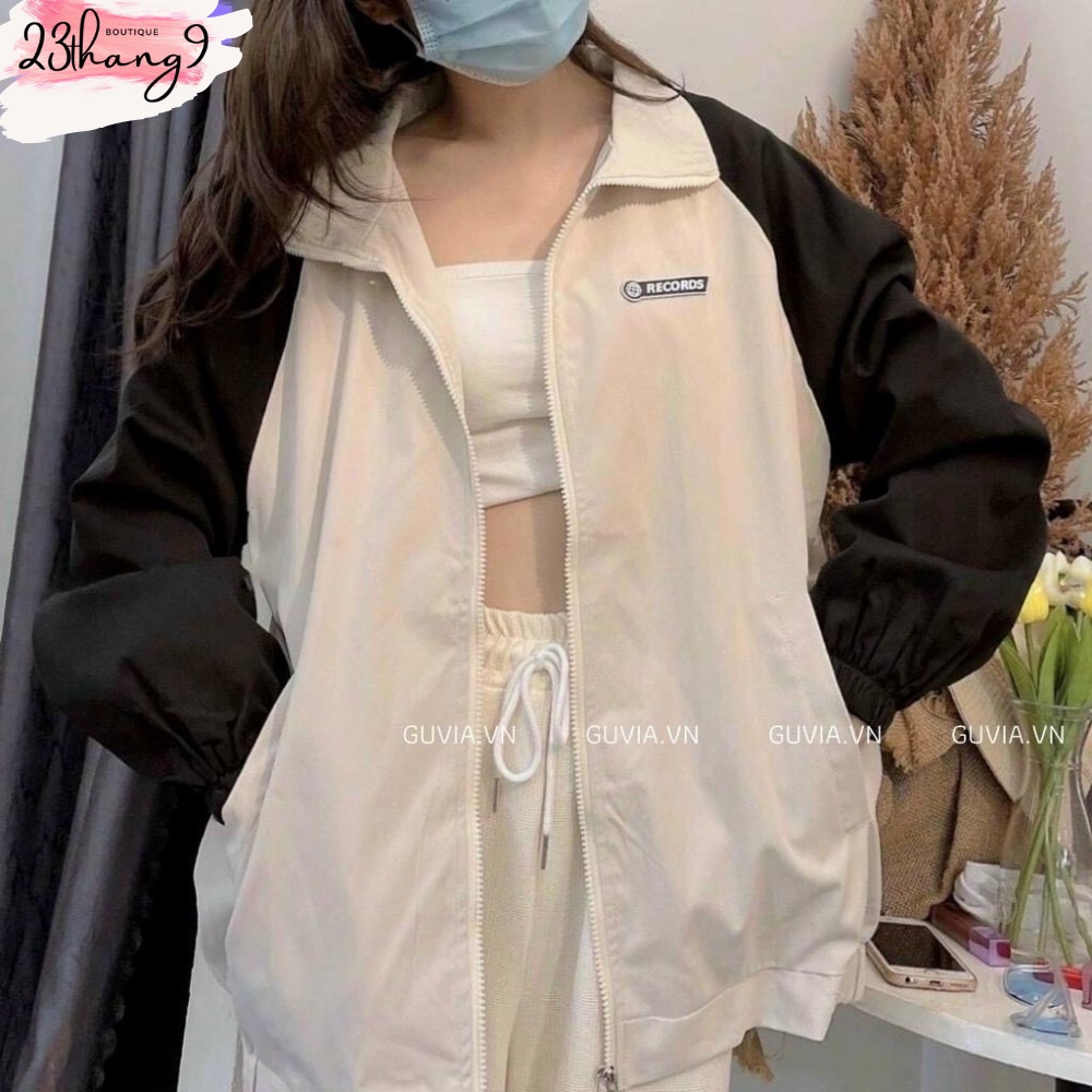 Áo khoác bóng chày áo khoác dù nam nữ 2 lớp form rộng dáng Unisex jacket phong cách hàn quốc đi chơi chống nắng 23thang9