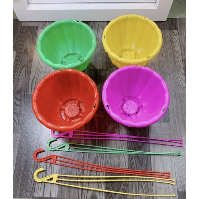 Chậu treo bí trồng hoa, cây cảnh kèm dây treo, cỡ To hàng loại 1 dày đẹp 10 chậu
